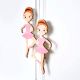 Handcrafted Acacia Wood Ballerina Doll Handles Set